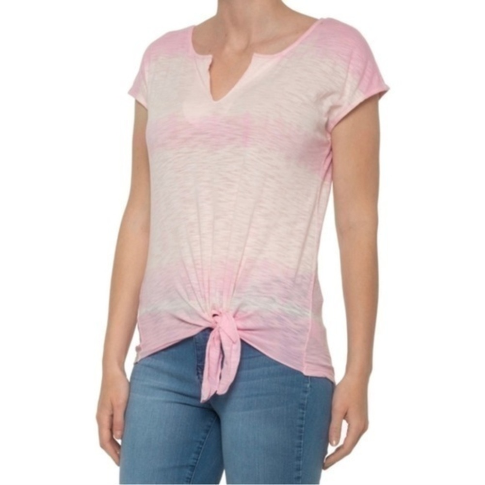 Lucky Brand Pink Tye Die Front Knot Tshirt 💕
